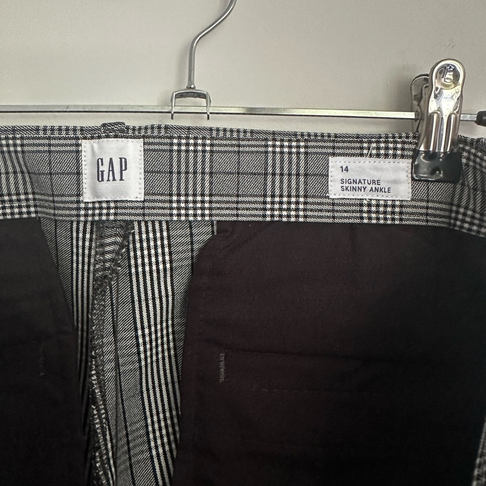 NWT GAP | Woman’s Sz 14 | Black and White Plaid Ankle Cropped Pants💖 - Picture 5 of 5